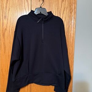 Athleta Black Quarter Zip Pullover